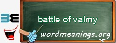 WordMeaning blackboard for battle of valmy